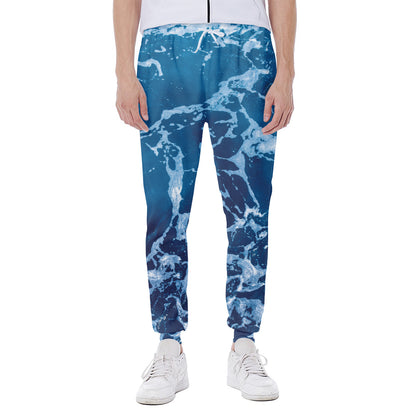 Blue Ocean Print Scuba Joggers