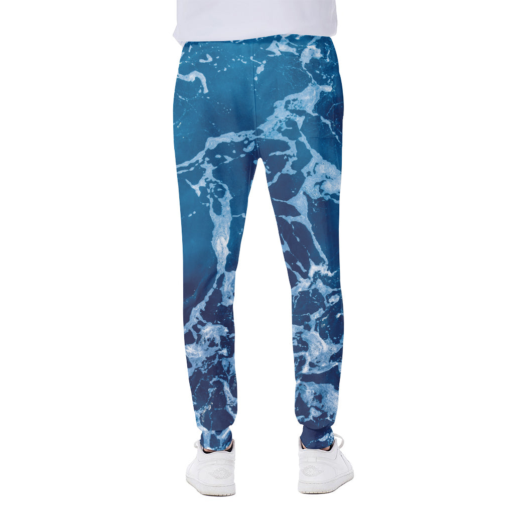 Blue Ocean Print Scuba Joggers