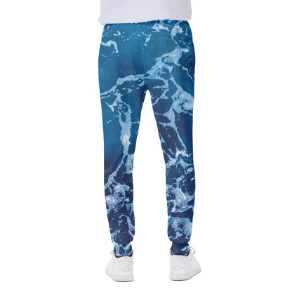 Blue Ocean Print Scuba Joggers