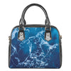 Blue Ocean Print Shoulder Handbag