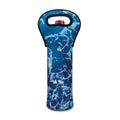 Blue Ocean Print Single Neoprene Wine Tote