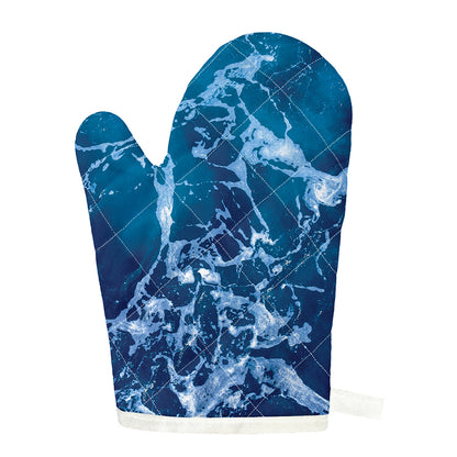 Blue Ocean Print Single Oven Mitt