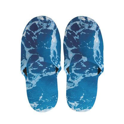 Blue Ocean Print Slippers