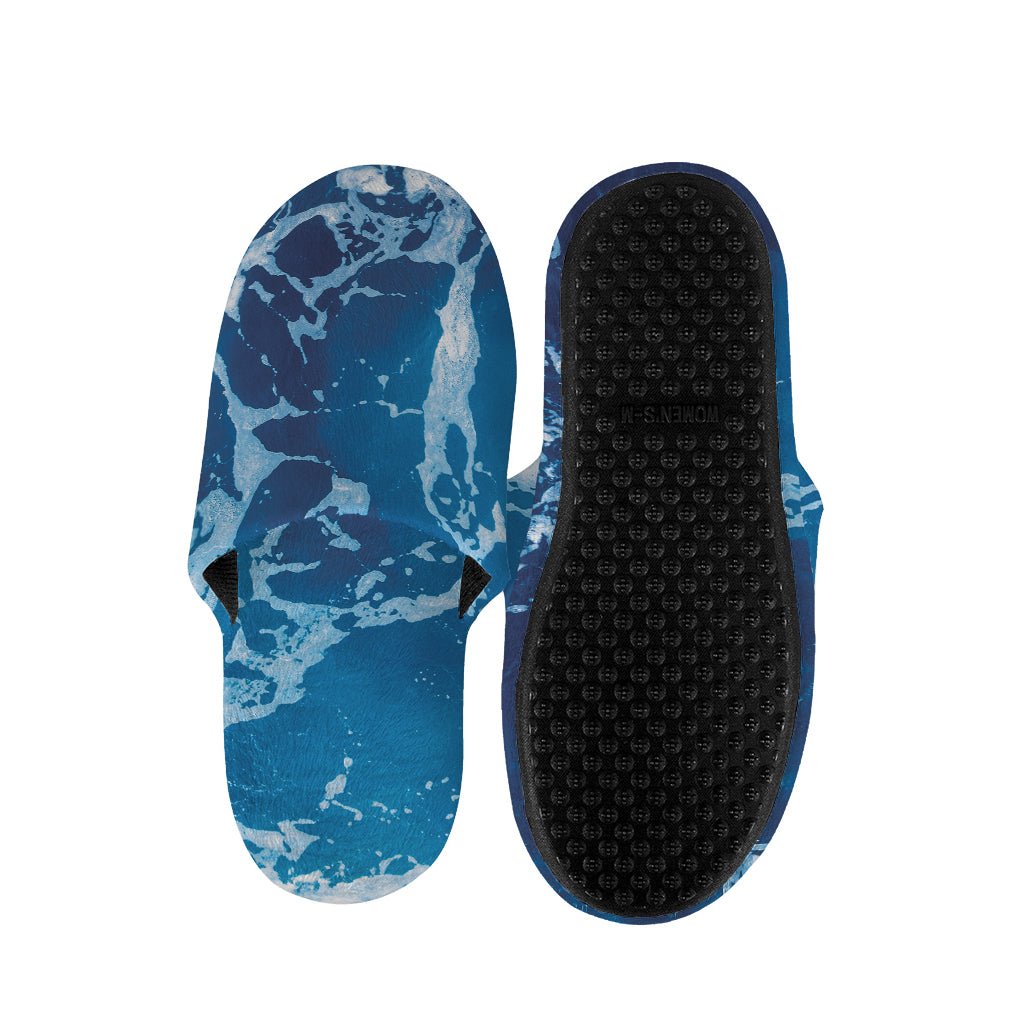 Blue Ocean Print Slippers