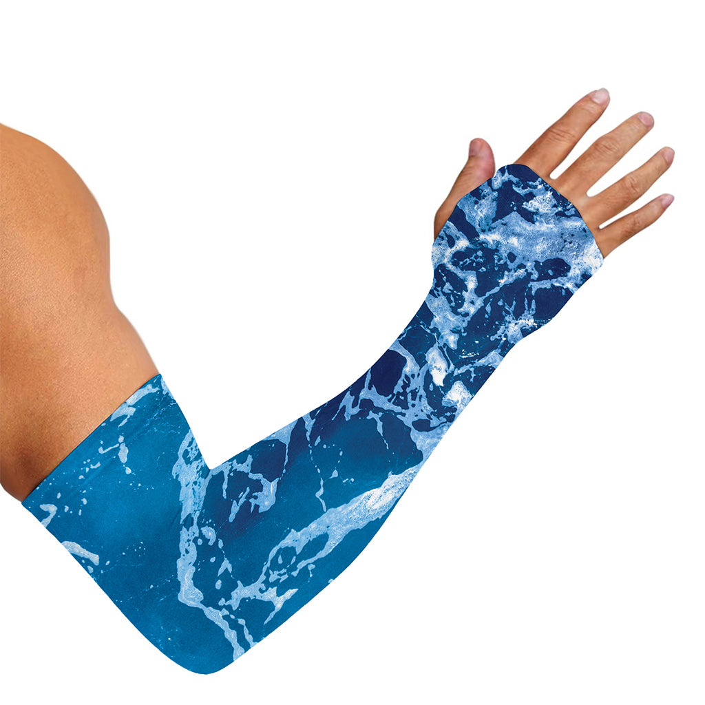 Blue Ocean Print Sun Protection Arm Sleeves