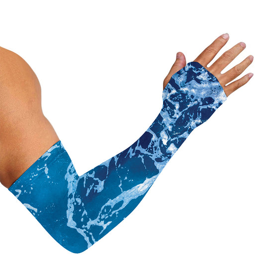 Blue Ocean Print Sun Protection Arm Sleeves