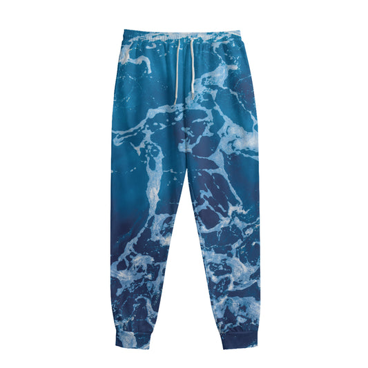 Blue Ocean Print Sweatpants