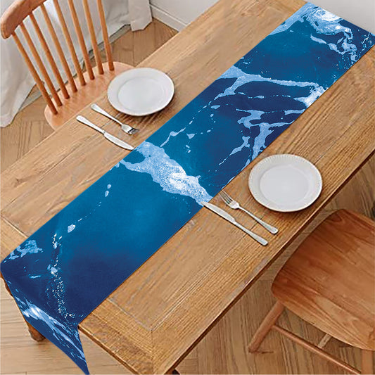 Blue Ocean Print Table Runner