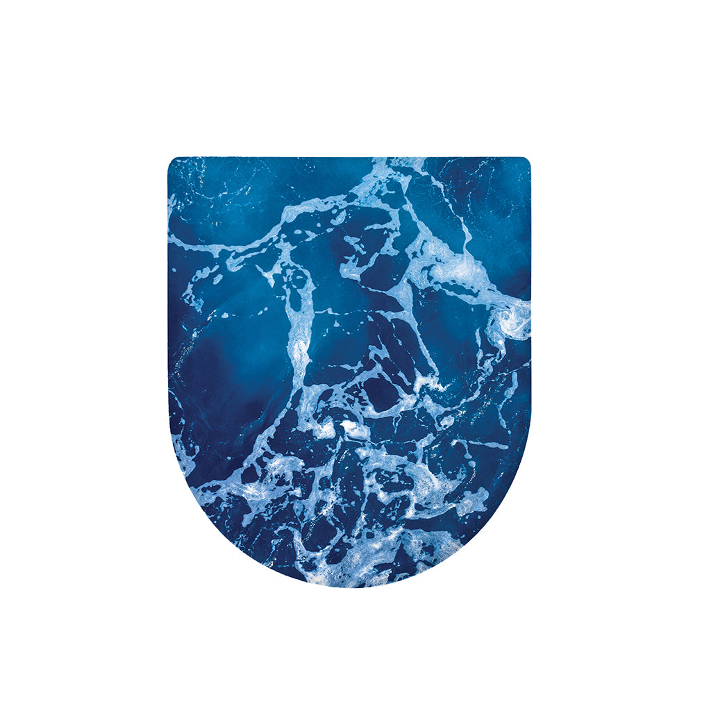 Blue Ocean Print Toilet Lid Cover