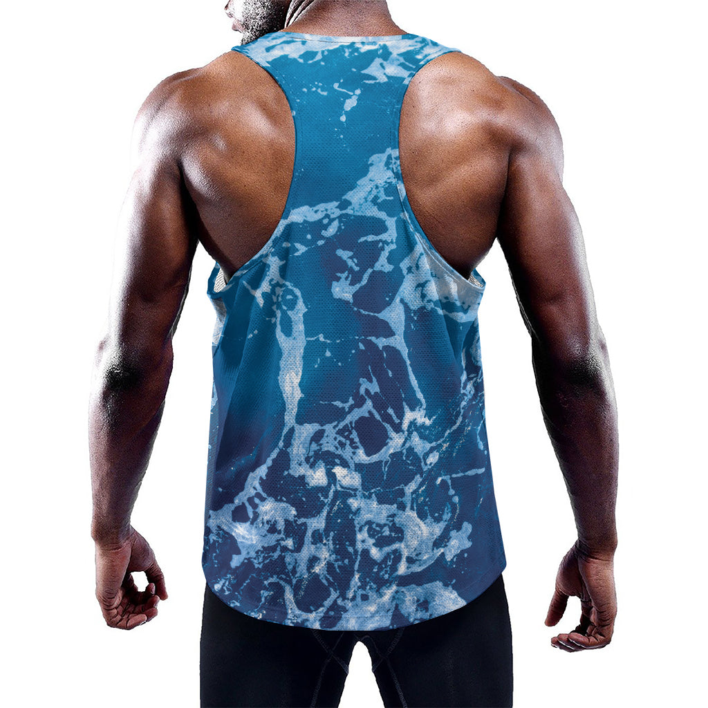 Blue Ocean Print Training Tank Top