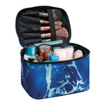 Blue Ocean Print Travel Makeup Bag