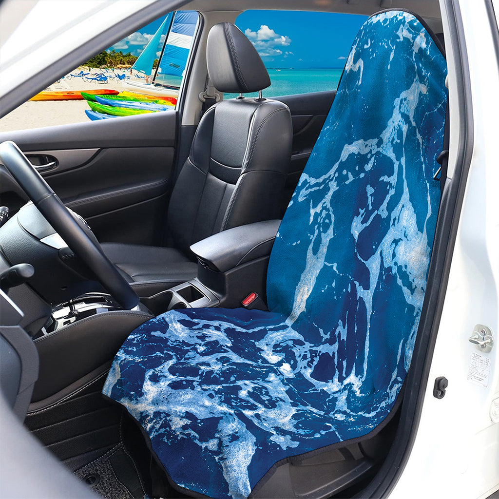 Blue Ocean Print Waterproof Car Seat Cover