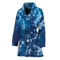 Blue Ocean Print Women's Bathrobe