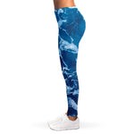 Blue Ocean Print Women's Leggings