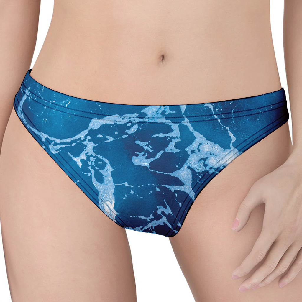 Blue Ocean Print Women's Thong