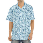 Blue Octopus Tentacles Pattern Print Aloha Shirt