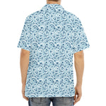 Blue Octopus Tentacles Pattern Print Aloha Shirt