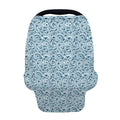 Blue Octopus Tentacles Pattern Print Baby Seat Cover