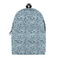 Blue Octopus Tentacles Pattern Print School Backpack