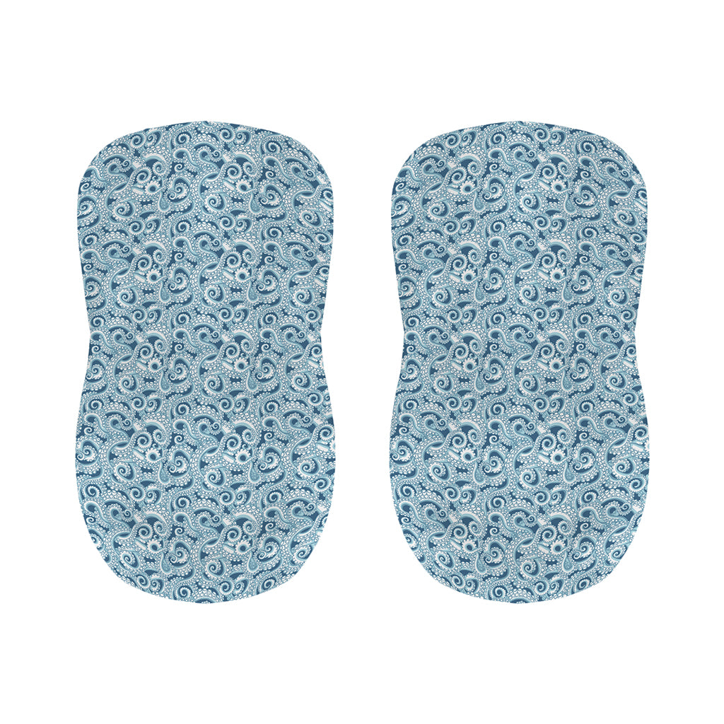 Blue Octopus Tentacles Pattern Print Bar Stool Covers