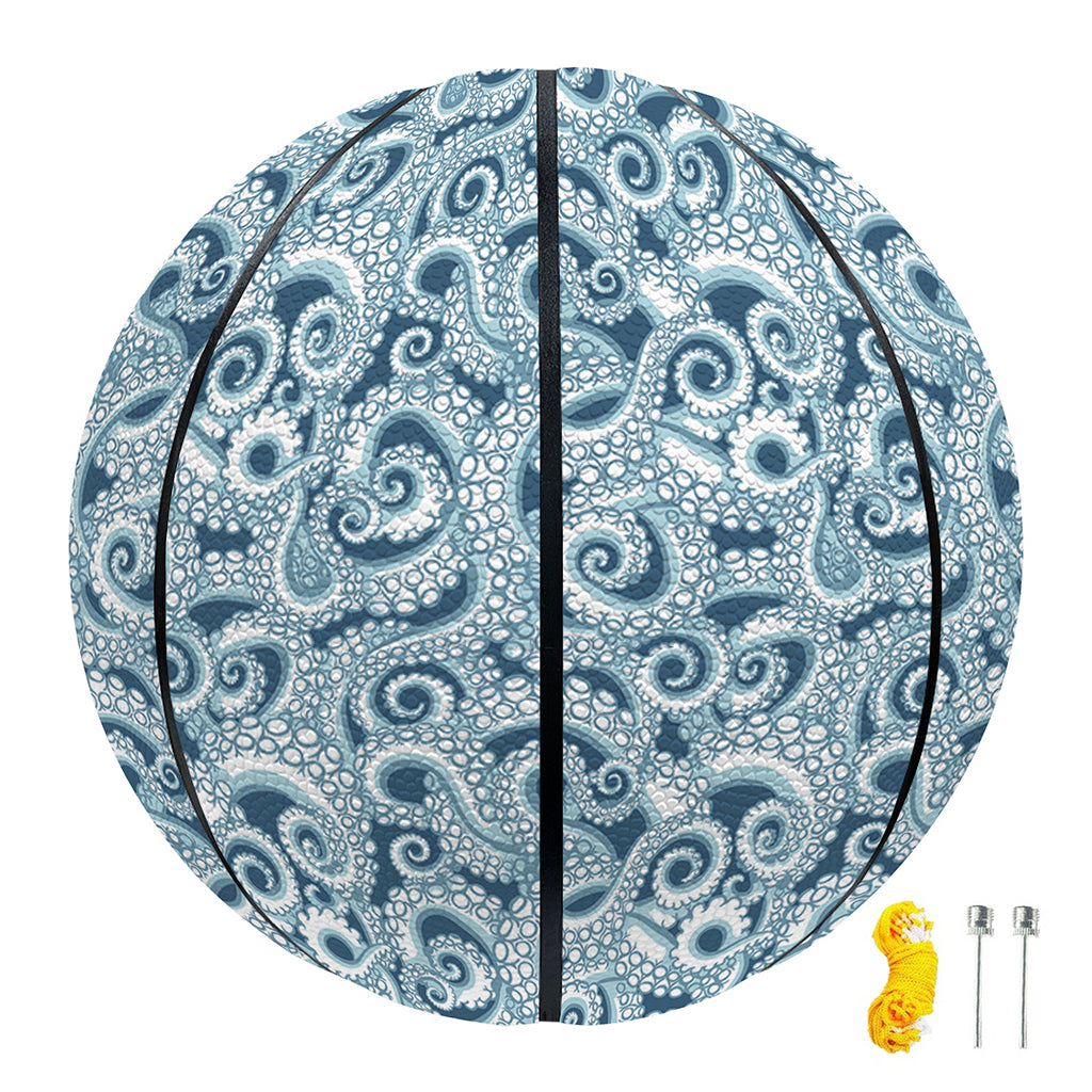 Blue Octopus Tentacles Pattern Print Basketball
