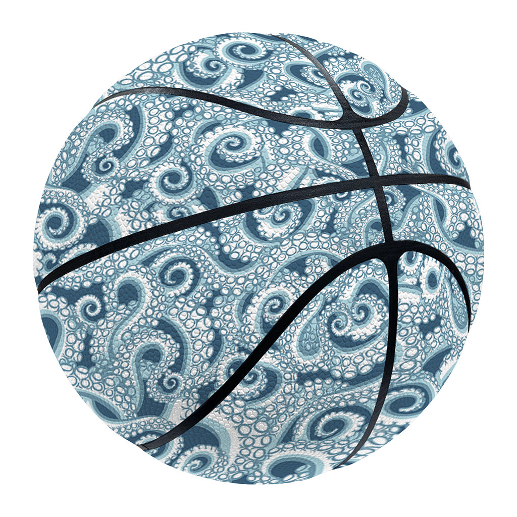 Blue Octopus Tentacles Pattern Print Basketball