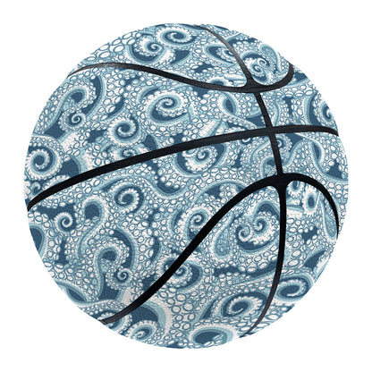 Blue Octopus Tentacles Pattern Print Basketball
