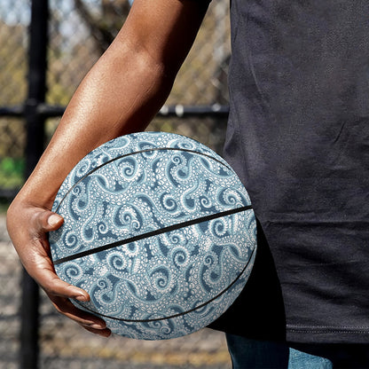 Blue Octopus Tentacles Pattern Print Basketball