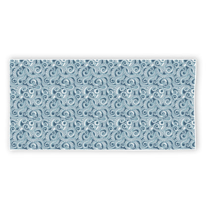 Blue Octopus Tentacles Pattern Print Beach Towel