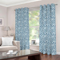 Blue Octopus Tentacles Pattern Print Dimout Grommet Curtains