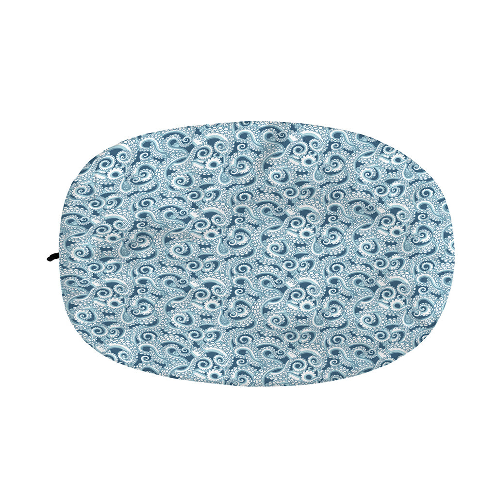 Blue Octopus Tentacles Pattern Print Car Side Mirror Covers