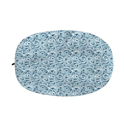 Blue Octopus Tentacles Pattern Print Car Side Mirror Covers