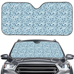 Blue Octopus Tentacles Pattern Print Car Windshield Sun Shade
