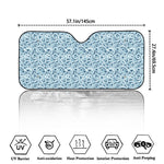 Blue Octopus Tentacles Pattern Print Car Windshield Sun Shade