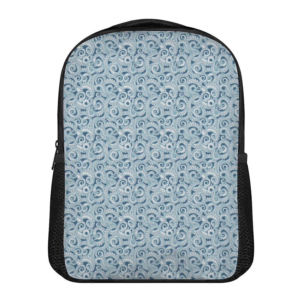 Blue Octopus Tentacles Pattern Print Casual Backpack
