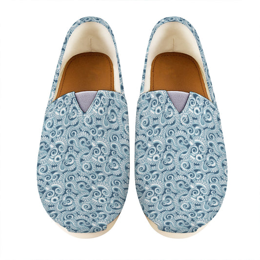 Blue Octopus Tentacles Pattern Print Casual Shoes