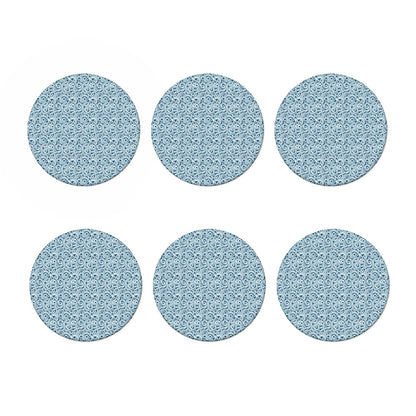 Blue Octopus Tentacles Pattern Print Coaster Set