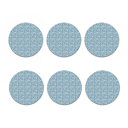 Blue Octopus Tentacles Pattern Print Coaster Set