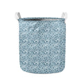 Blue Octopus Tentacles Pattern Print Collapsible Laundry Basket