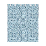 Blue Octopus Tentacles Pattern Print Curtain