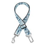 Blue Octopus Tentacles Pattern Print Dog Seat Belt