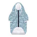 Blue Octopus Tentacles Pattern Print Dog Zip Up Hoodie