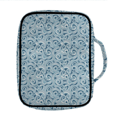 Blue Octopus Tentacles Pattern Print Front Pocket Bible Bag