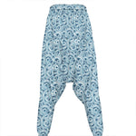 Blue Octopus Tentacles Pattern Print Hammer Pants