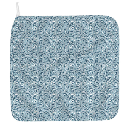 Blue Octopus Tentacles Pattern Print Hand Towel