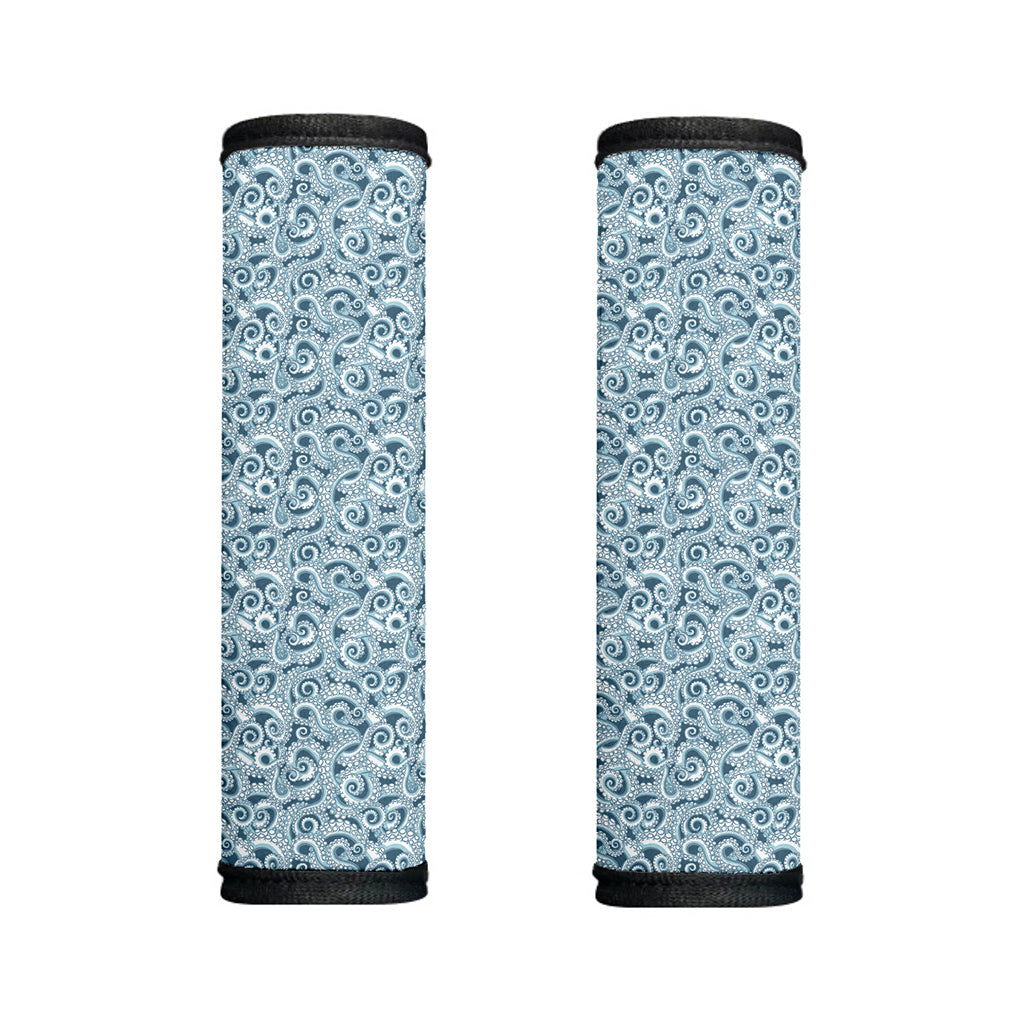 Blue Octopus Tentacles Pattern Print Handle Covers
