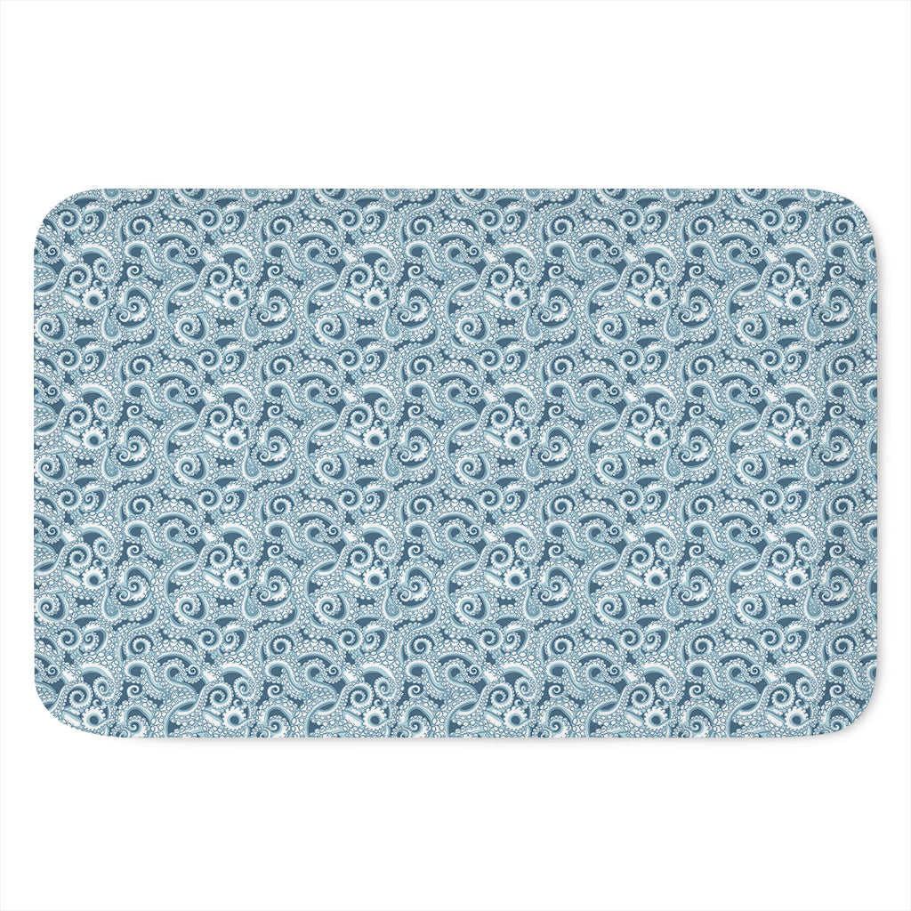 Blue Octopus Tentacles Pattern Print Indoor Door Mat