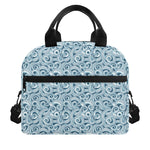 Blue Octopus Tentacles Pattern Print Insulated Lunch Bag