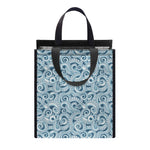 Blue Octopus Tentacles Pattern Print Insulated Lunch Tote