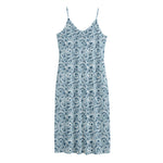 Blue Octopus Tentacles Pattern Print Jersey Midi Cami Dress